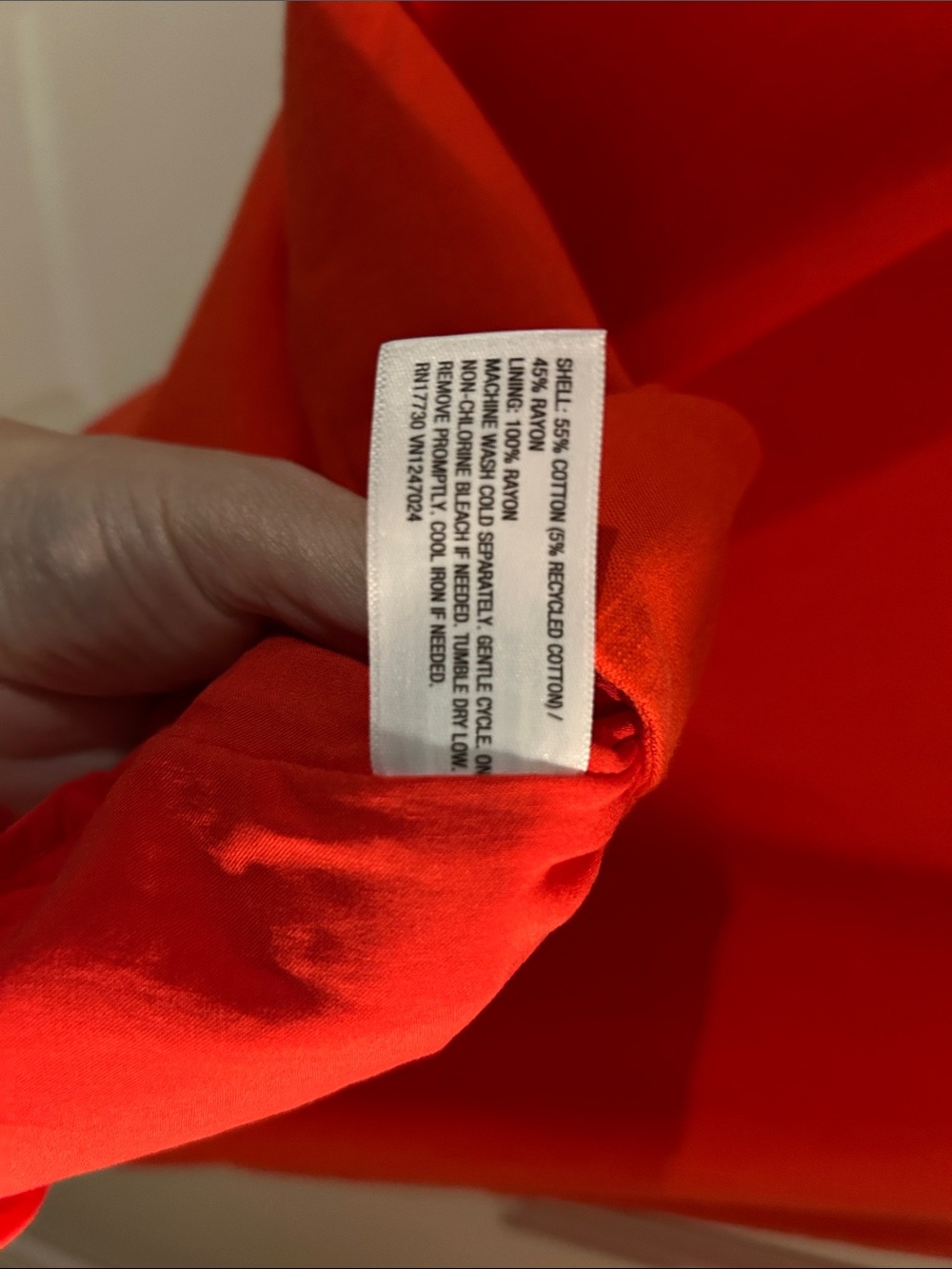 Kate Spade size Medium Vibrant Red/Orange Scallop-Hem Mini Dress - Picture 5 of 5